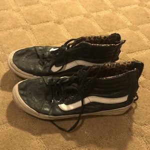 Vans skate-high black leather sneaker